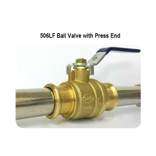 OHO 506LF Lead-Free Brass Ball Valve with press end